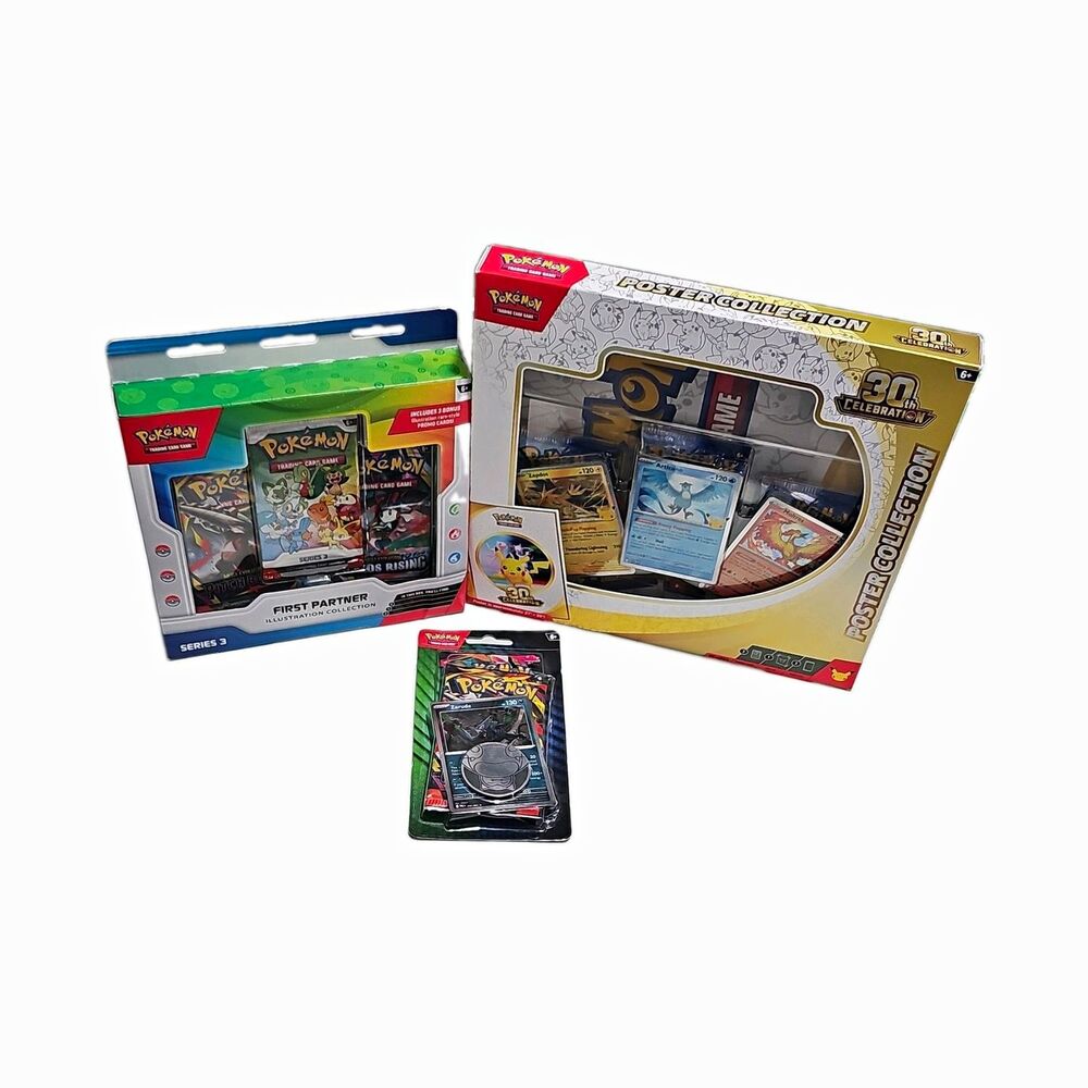 Pokemon TCG 30th Celebration Poster Collection Box & First Partner Series 3